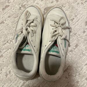 Reebok White and Green Sneakers